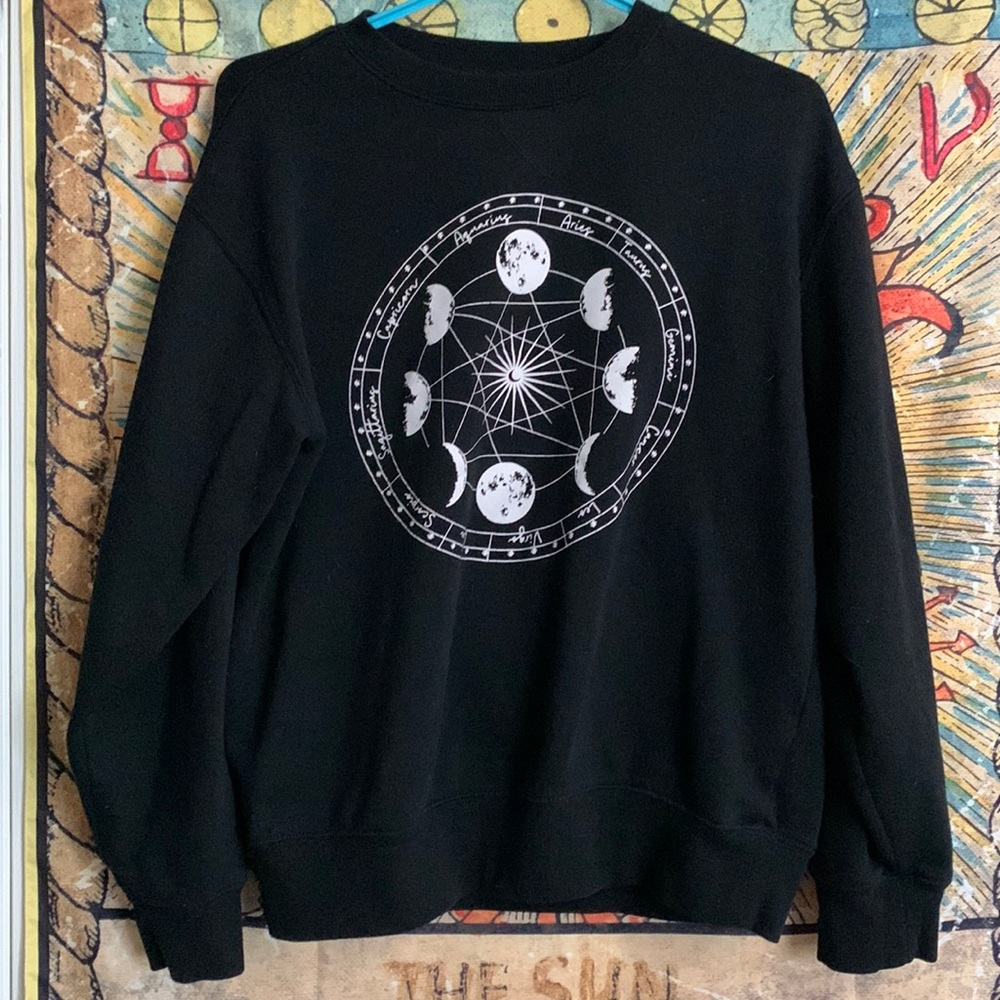 Astrology & Moon Phases Boyfriend Crewneck Sweater
